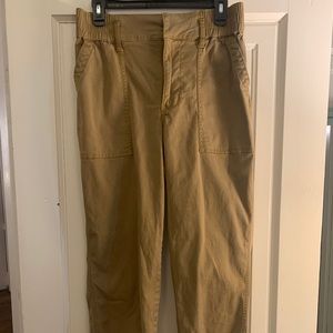 Cabi Amelia discovery trouser paperbag tan khaki pants